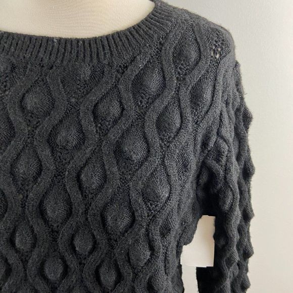 NWT SWEET ROMEO Black Crew‎ Neck Sweater (L) - Picture 3 of 7